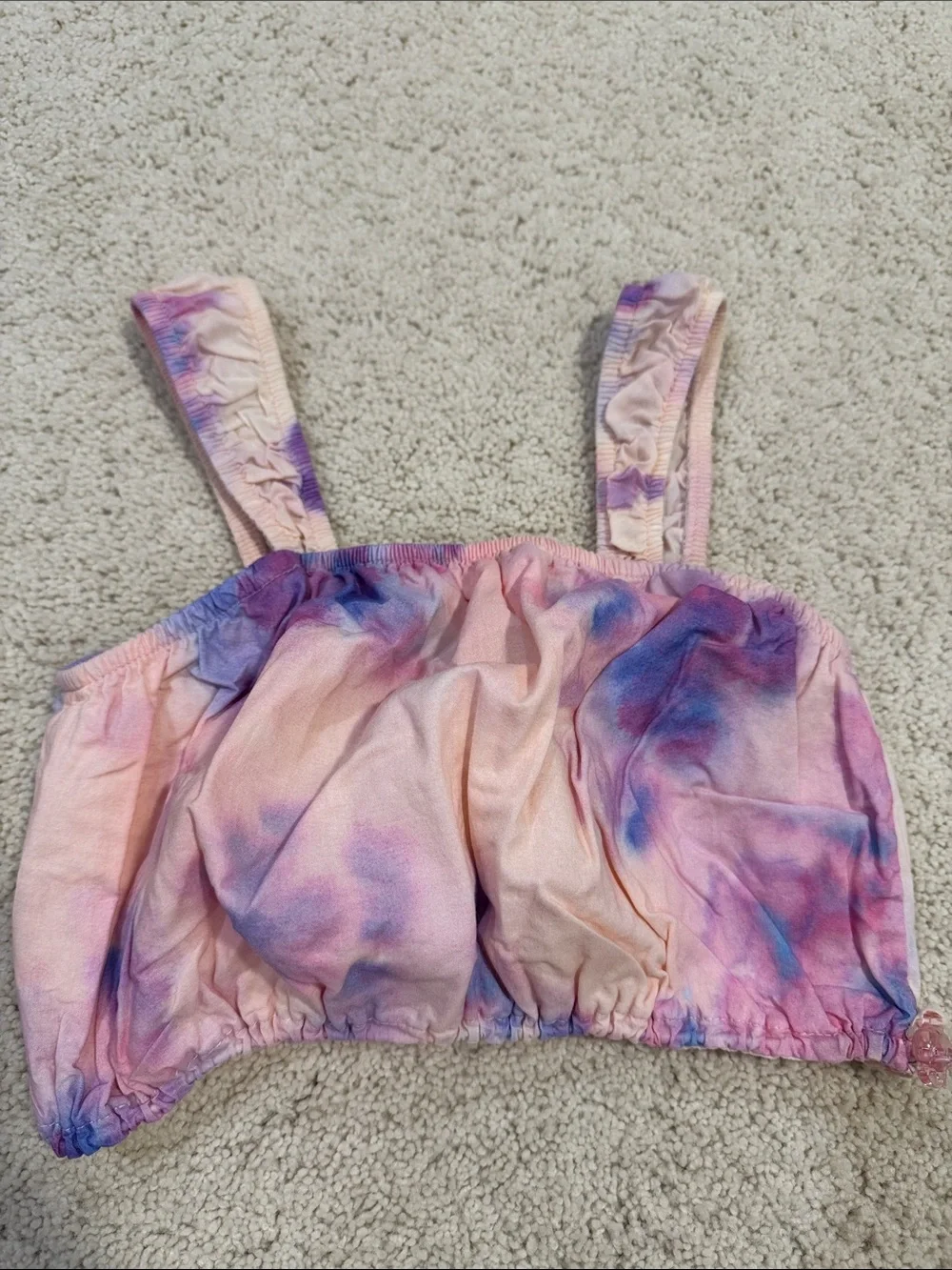 Zara Pink & Purple Tie-Dye Bandeau Top and Skirt Set